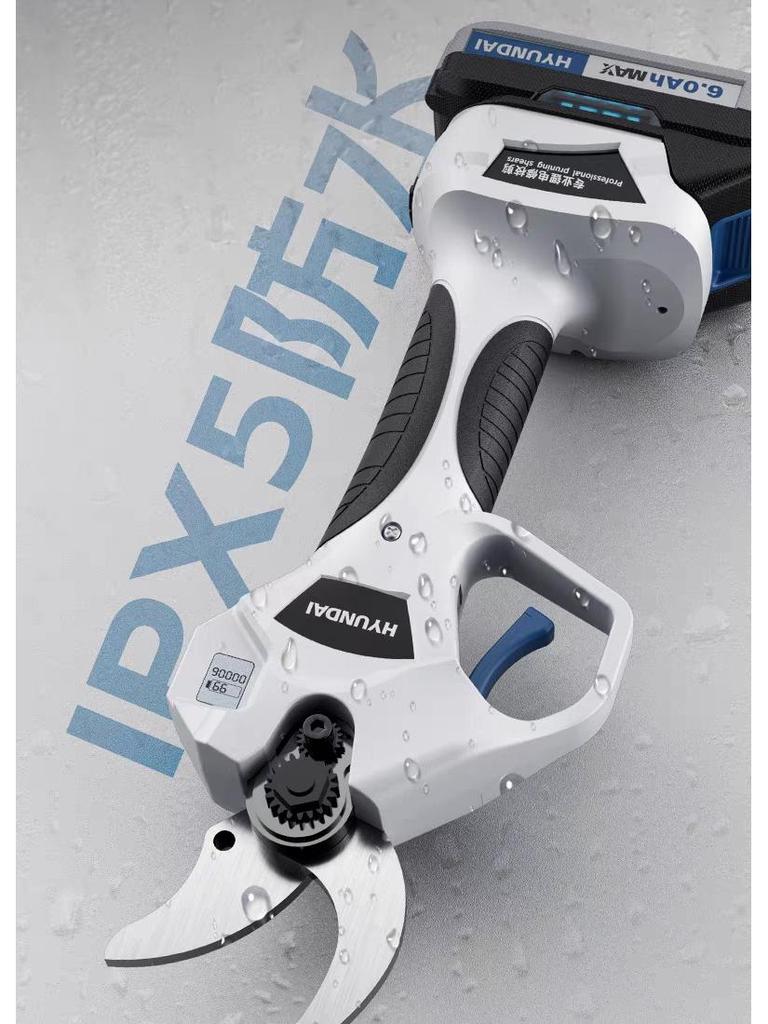 Hyundai Electric Pruning Shears: Brushless, High-Power, Lithium Battery for Fruit Trees