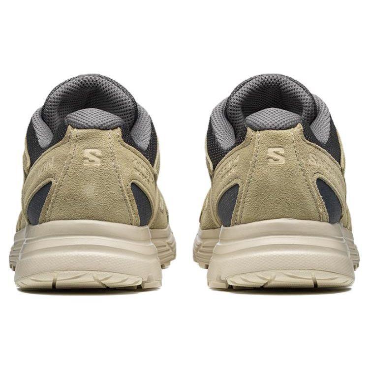 Salomon X-Mission 4 Suede Slip Resistant Durable Low Top Outdoor Functional Shoes Unisex Shoes Brown Gray 471378