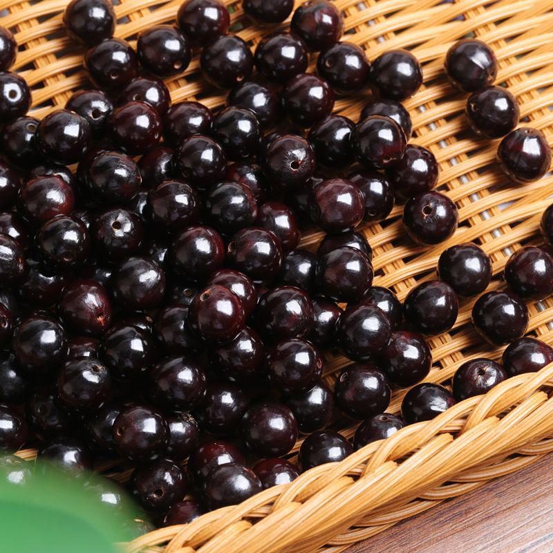 Wild Rosewood Soapberry Prayer Beads in Wine Red Bodhi - Loose Beads from Sapindus Mukorossi (No Three-Way Bead)