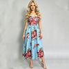Sleeveless Strap Plus Size Vintage Floral New In Dresses For Women Casual Long Summer Party Dress
