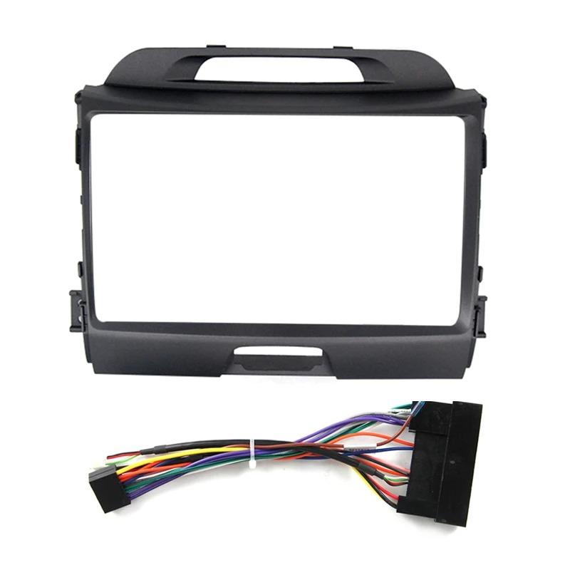 9inch 2din Car Fascia For Kia Sportage 3 4 SL 2010-2016 Panel Dash Mount Installation Double Din DVD Frame Car Radio Meter Frame