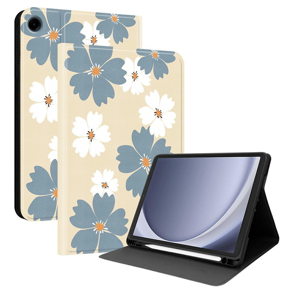 PU Leather Case For Samsung Galaxy Tab A11 / Tab A9 Pattern Print Tablet Cover Stand with Pen Slot (Stylus Not Included)