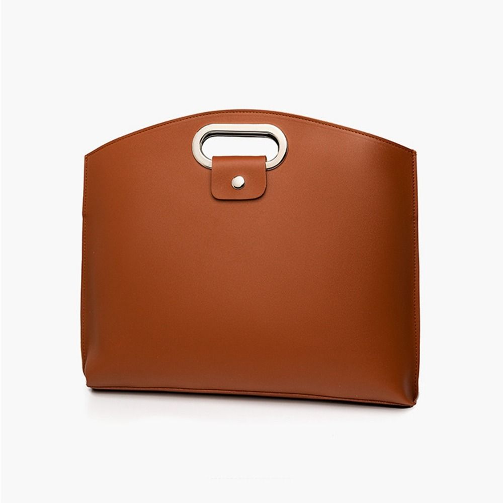 PU Office Document Tote Bag Large Capacity Briefcases Simple File Bag Travel