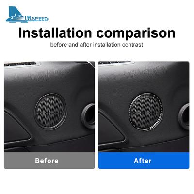 Real Soft Carbon Fiber for Ford Mustang 2015 2016 2017 2018 2018 2020 2025 2025 2025 Sticker Interior Trim Car Speaker Frame