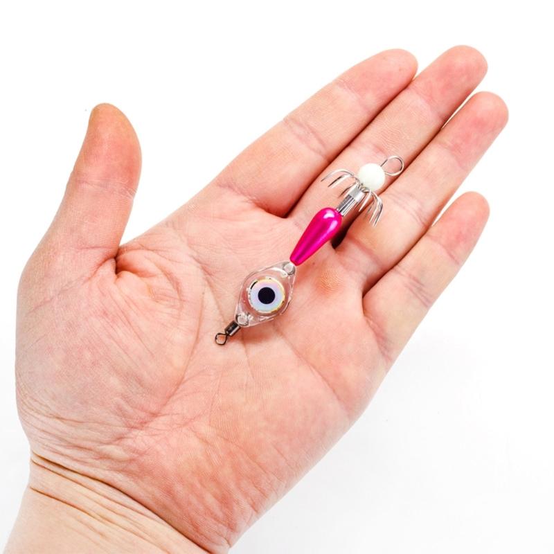 Compacts LED Octopuses Fishing Rigs Double Hook Systems Corrosions Proof Night Fishing Performances