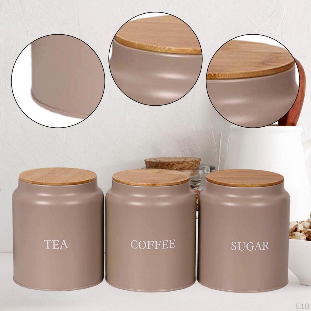 3 Stück Lebensmittelaufbewahrungsbehälter Eisenbehälter Schrankflaschen Organizer Küchenkanister für Zuhause