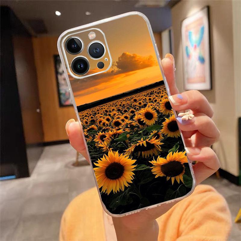 Phone Case For Iphone 17ProMax Air 16 15 14 13 Pro Max 15 16 Pro 15Plus Beautiful Flower Sunflower