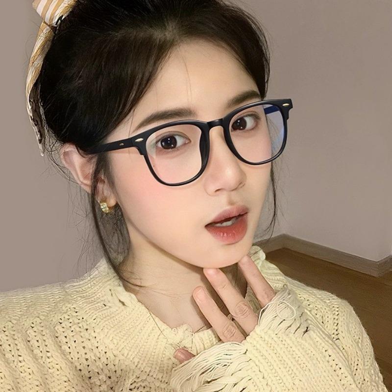 1pcs Large Square Anti Blue Light Glasses, Fashionable Retro Neutral Anti Blue Anti Radiation Glasses