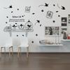 XL8199 retro European hanging table third generation removable wall sticker PVC transparent film