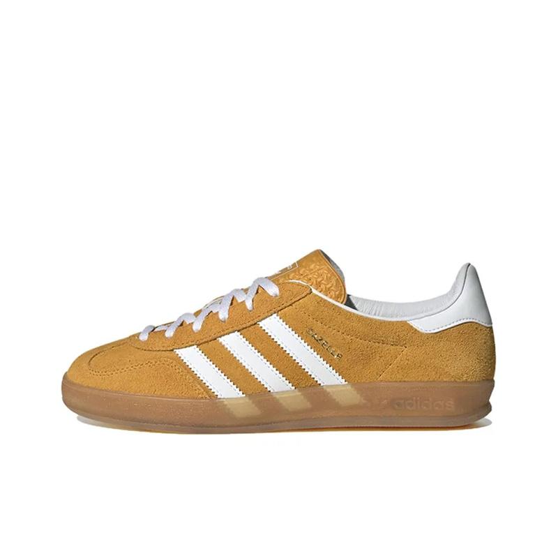 Adidas Gazelle Indoor Orange Peel Gum Women Sneakers Cloud-White Gold-Metallic HQ8716