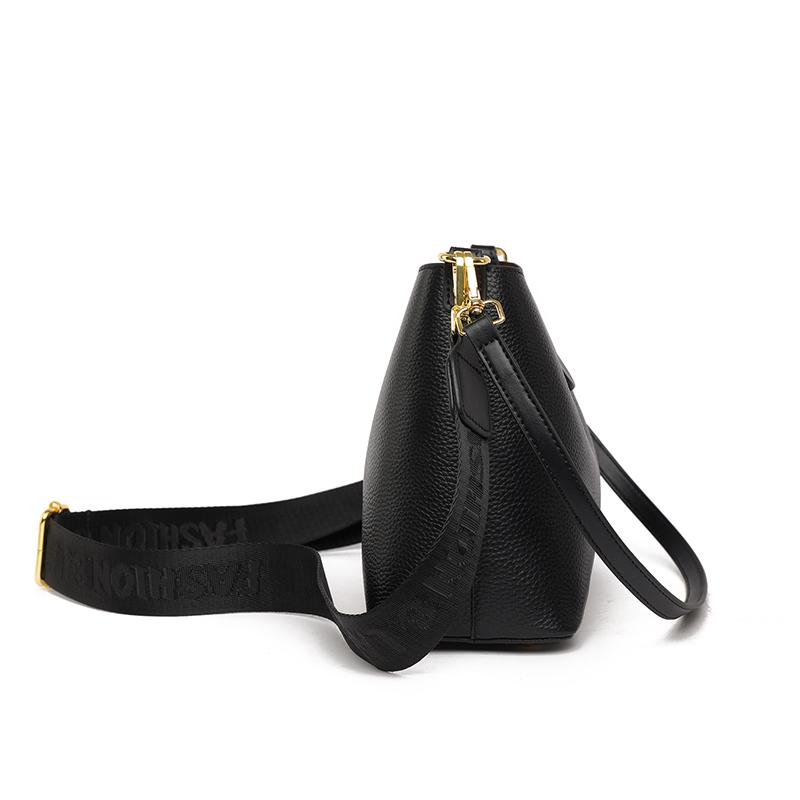 Hohe Qualität Weiche Kuh Leder Handtasche Luxus Frauen Eimer Messenger Schulter Umhängetasche Weibliche Mode Echtes Leder Tote