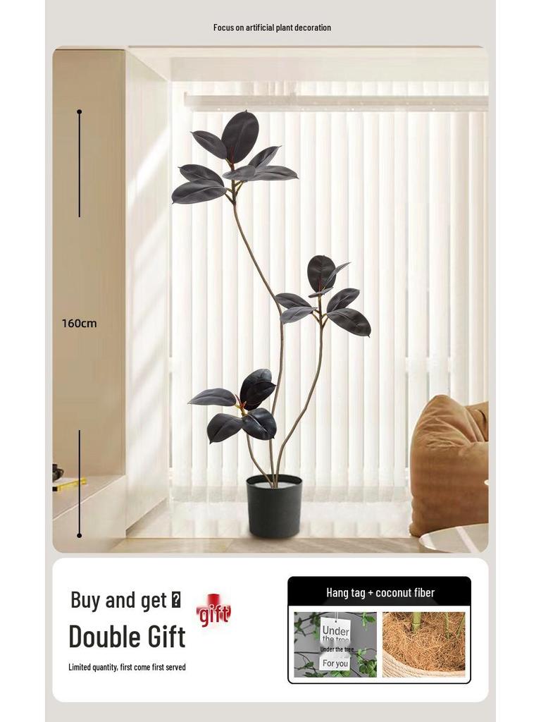 Luxurious Large Faux Green Plant Decoration for Indoor Use