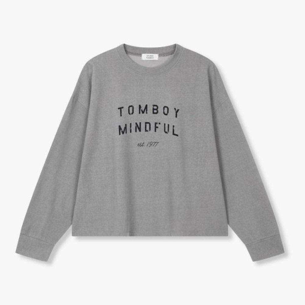 

STudio Tomboy LeTTering Crop T shirT 9176122975cT charcoal/OS