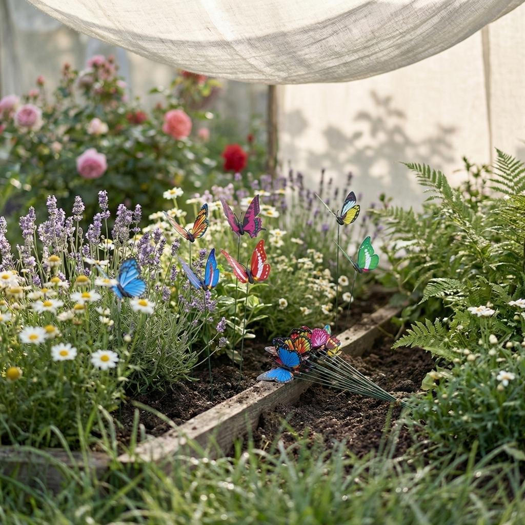 Simulierte Schmetterlings-Garten-Blumenarrangement Wald-Dekoration Schmetterlings-Ornament
