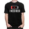 Individuelle Ich Brauche Bier T-Shirts für Herren Kurzarm T-Shirt Modische T-Shirts Reines Baumwoll-T-Shirt Geschenkidee
