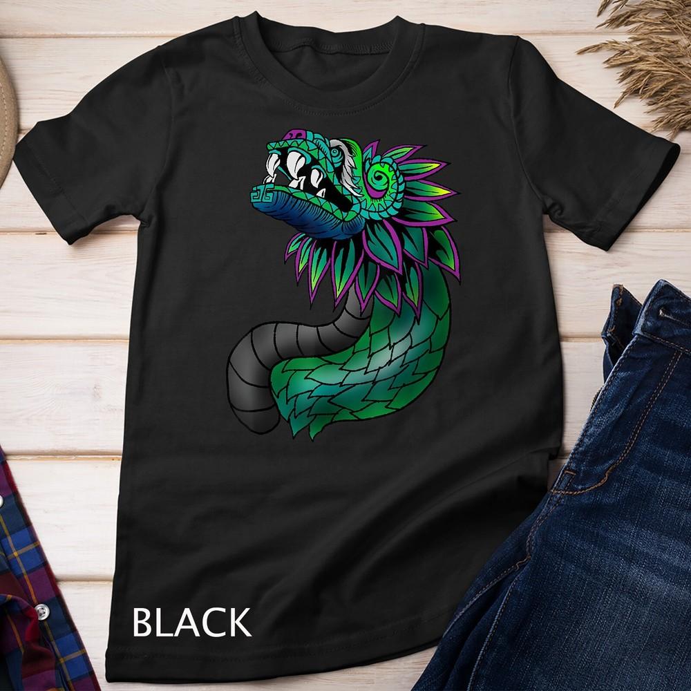 

Aztec God Quetzalcoatl Cool Snake Dragon Inca Maya Gift Idea Unisex T-shirt M