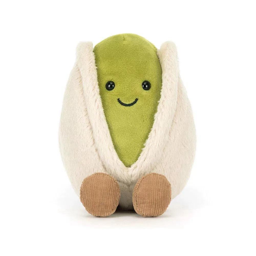 JELLYCAT 12cm Peluches Noix de Pistache Mignonne Poupée Pistache en Peluche Décoration de Salon Jouet en Peluche Mignon pour la Maison Cadeau d'Anniversaire