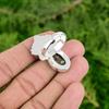 Sterling Silver Turritella Agate Stone Anniversary Statement Bezel Mother Ring