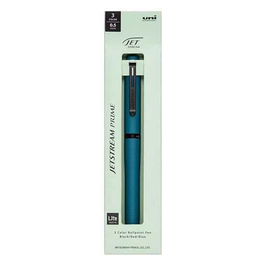 Uni-ball JETSTREAM PRIME 3-Color Ballpoint Pen, Rotary Mechanism, Light Touch Ink, 0.5mm, Ivy Green