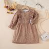 2026 Autumn Ruffle Lace Girls Dress Spanish Floral Long-sleeved Princess Dress for Children