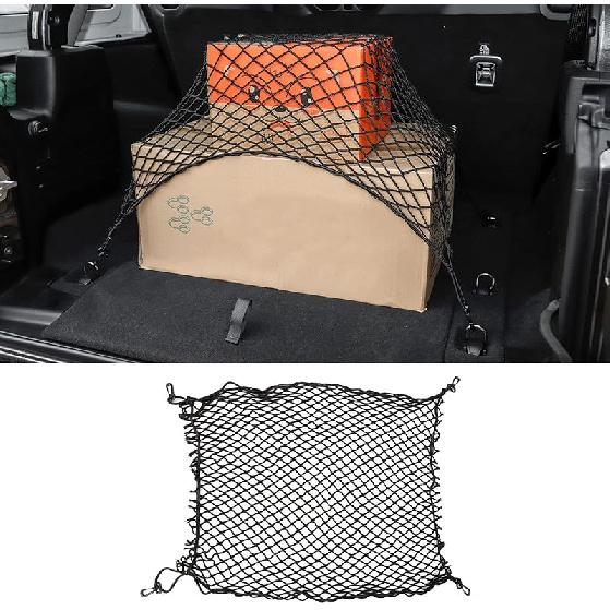 Voodonala 40 X 18 Inches Universal Mesh Envelope Trunk Cargo Storage Organizer Net Elastic Mesh Net Pickup Truck Bed Divider Compatible For Cars,