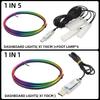 Full Colors USB Car LED Ambient Light Acrylic Strips Dashboard Lights RGB Car Interior Hidden App Remote Control Atmosphere Lamp