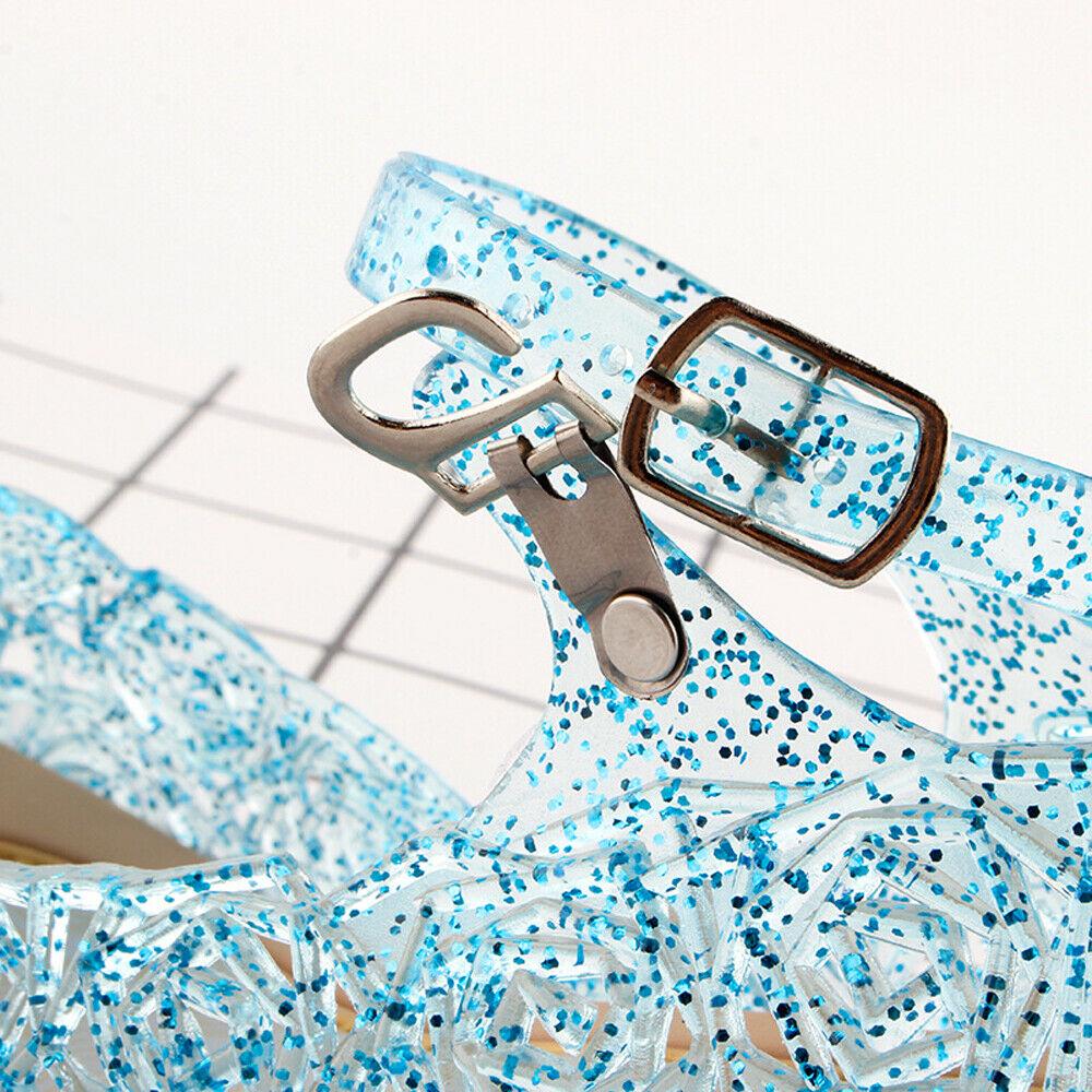 Kindersandalen Clogs Mode Kinder Mädchen Cosplay Verkleidungsparty Sandalen Kristall Prinzessin Ausgeschnitten Süßigkeiten Farbe Schuhe