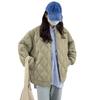 2025 winter new products: short loose casual stand-up collar, thin diamond plaid cotton jacket, girlfriend padded jacket