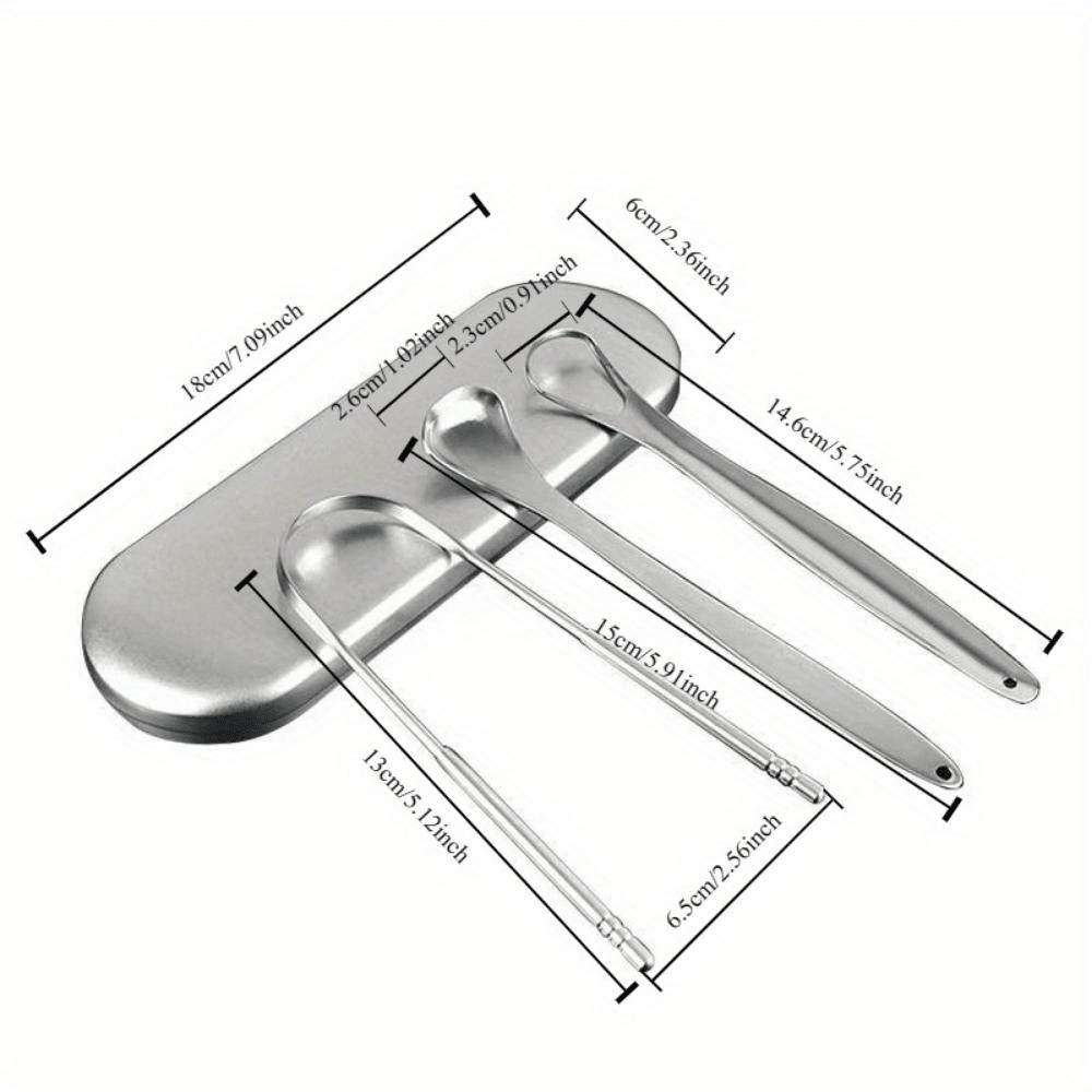 Stainless Steel Tongue Cleaner For Oral Hygiene Reduce Bad Breath With Large Case Healthy Gum Fresh Breath