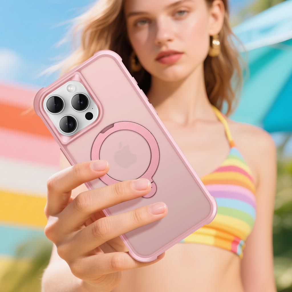 For iPhone 14 Pro Max Case Compatible with MagSafe Kickstand TPU PC Shockproof Phone Back Cover