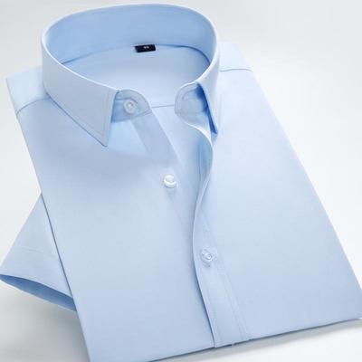Letní košile s krátkým rukávem pro muže Kancelářské formální košile Regular Fit Pánské S~7XL Bez přední kapsy