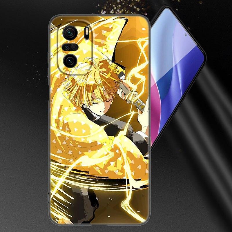Anime Demon Slayer Agatsuma Zenitsu Phone Case For Xiaomi Mi POCO X3 NFC GT M4 M3 12 11T 10T Pro A3 11 Lite NE 5G 12X 11i F3