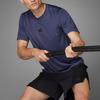 Adidas Power Workout T-Shirt Round Neck Quick-Dry Sports Fitness Short Sleeve Men Tops Dark-Blue Black JH3652