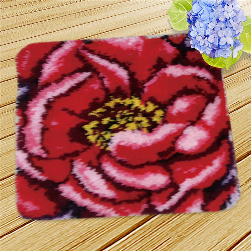 Nicediy Embroidery Latch Hook Rug Canvas Kits Carpet Latch Hook Kits DIY Knitted Fomiaran for Needlework Cross Stitch Crocheting