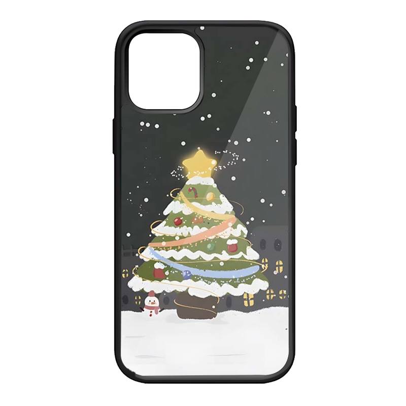 Świąteczne Sanie Łoś Bałwan Drzewko Etui na Telefon Dla Samsung S7 S8 S9 S10 S20 S30 Edge Plus Note 7 5 8 9 10 20 Pro Pokrowiec PC+TPU