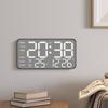 Brushed Metal Wall Clock: Multi-functional LED Alarm with Electronic Display, Cross-border Bestseller