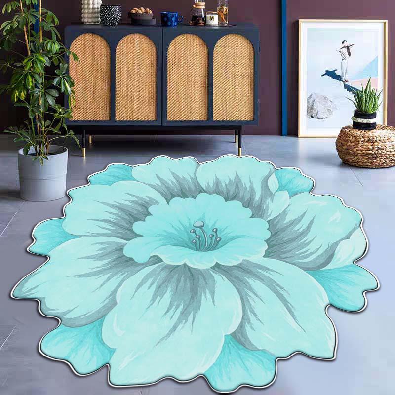 Creative Cartoon Flower Round Rug for Living Room or Bedroom