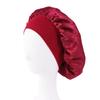 Gorro de dormir de satén de ala ancha, diadema de seda para dormir, gorro de dormir con banda elástica flexible, gorro para el pelo, gorro de ducha