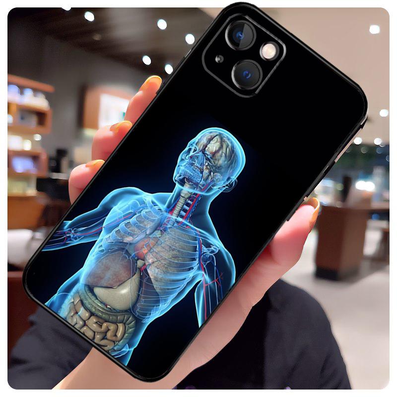 Human Anatomy Case For iPhone 13 Pro Max 16 15 11 12 14 17 Pro Max Mini 15 16 Plus 16e 17 Air Phone Cover