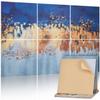 6 Pack Art Acoustic Panels, 70.87 X 47.24 X 0.4 Inch Soundproof Wall Tiles, Self Adhesive Decorative Sound Dampening Absorbing Boards for Home