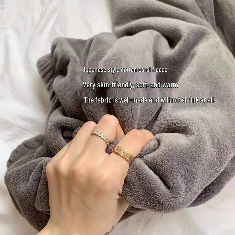 Women's Winter Coral Fleece Pajama Pants - Fleece-Lined, Thick, and Cozy Sleepwear