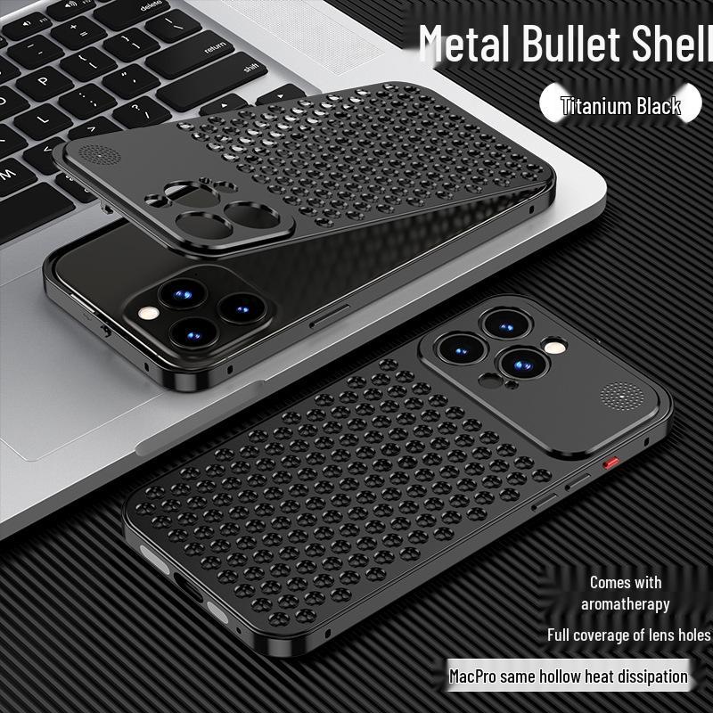 iPhone 12-15 Pro Max Aluminum Aromatherapy Cooling Case
