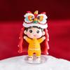 Lion Dance Lion Dance Koi Boy Girl Doll Decoration New Year Miniature Ornaments  Cake Decoration