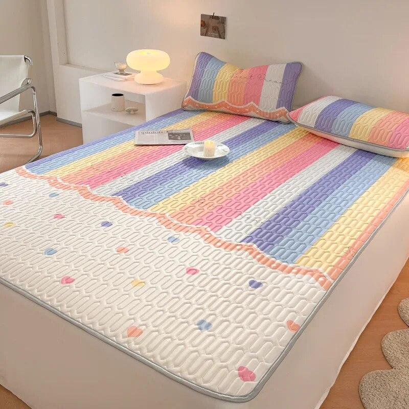 Letní chladící přikrývka Přikrývka Sada ložního prádla Klimatizační přikrývka Latexová prostěradla a povlaky na polštáře pro jednu manželskou postel