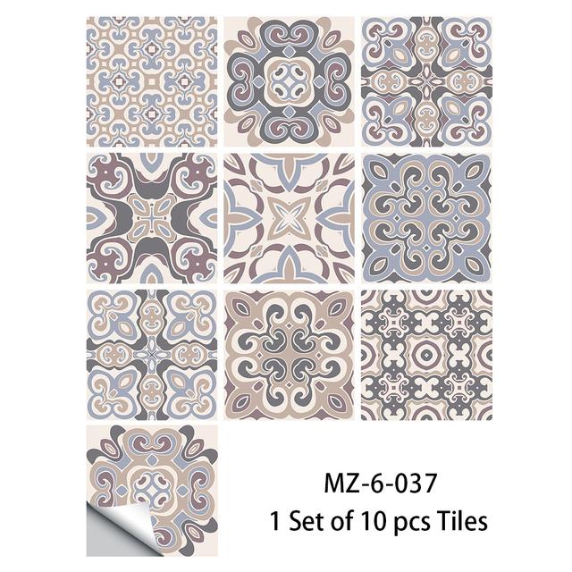 Película adhesiva para azulejos, 28 estilos a elegir, para azulejos/suelo en la cocina, protector contra salpicaduras, papel tapiz artístico para suelo, calcomanías de pared
