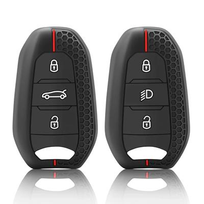 Étui à clés en silicone pour Peugeot 207 208 3008 206 308 508 2008 407 5008 301 pour Citroën C3 C4 C5 Berlingo