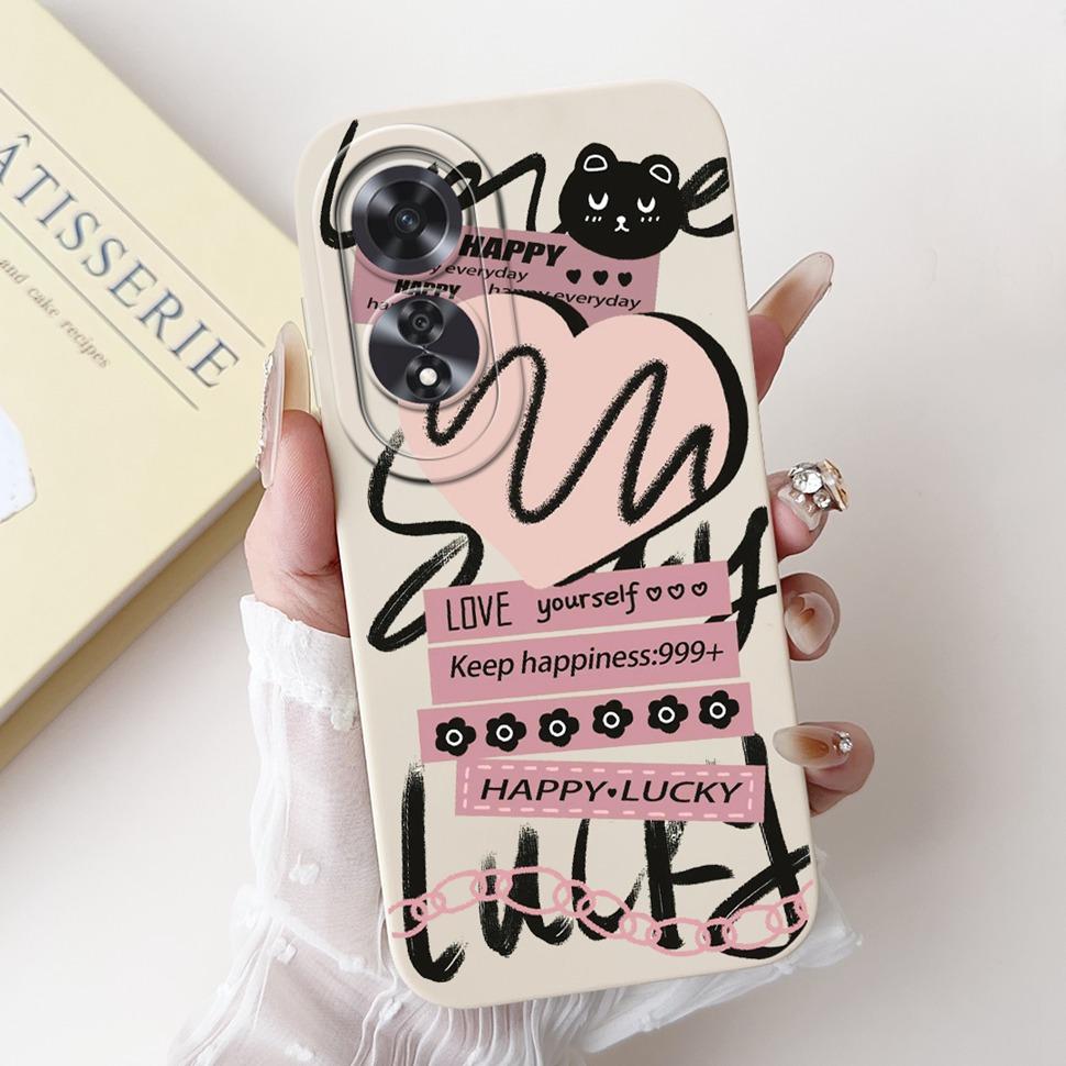 For Oppo A60 2024 Case CPH2631 Cute Cartoon Silicone Cover For Oppo A 60 A60 4G Phone Cases Fundas 6.67" OPPOA60 Bumper