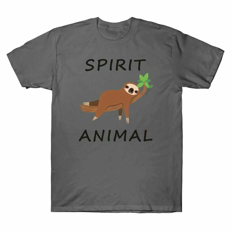 Spirit Sleeve Graphic Tshirt Short Tee Sloth Gift Is Animal Unisexs My