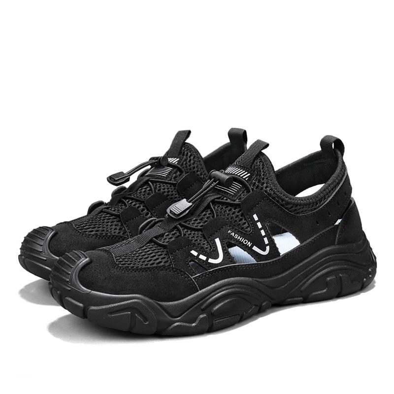 Fashion Comfortable Casual Men's Water Shoes Summer Trend Outdoor Walking Soft Bottom Breathable Beach Shoes Material Mesh Hiking Shoes