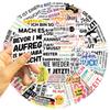 50 Cartoon German Inspirational Graffiti Stickers Decorate Suitcase Guitar DIY Waterproof Stickers